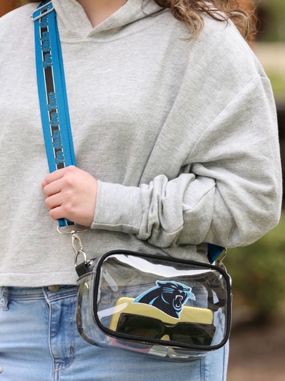 NFL Carolina Panthers Clear Crossbody Bag